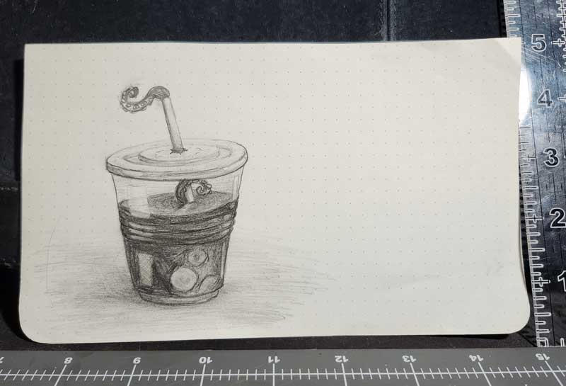 tenta-slurp 8&quot;x5&quot; $25 (lower quality paper with graph dots)