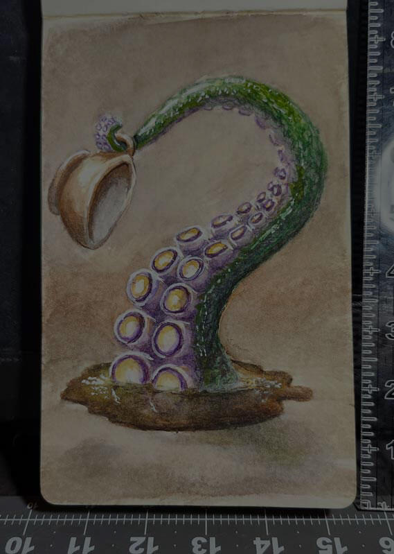 tenta-teatime 8&quot;x5&quot; $250 moleskine paper SOLD