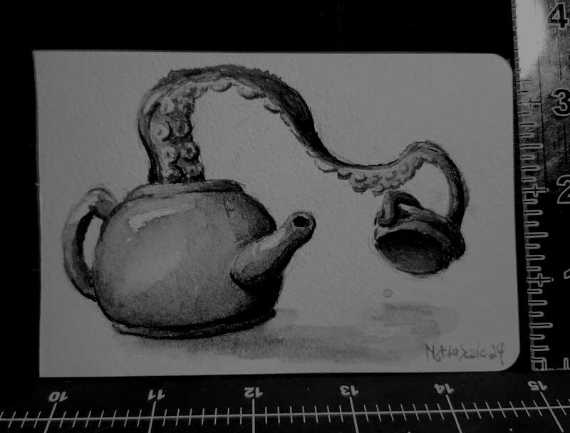 tenta-teapot 5.5&quot;x3.5&quot; $100 SOLD